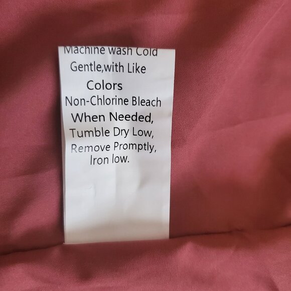 Pretty Garden Women's Swiss Dot Chiffon Ruffled-Sleeve Casual Blouse Pink Medium - Picture 9 of 12